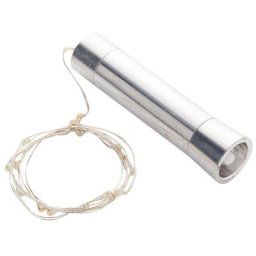 Guirlande lumineuse micro-LED ""bouchons"" avec compartiment à piles, 15 ampoules LED