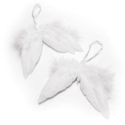 Ailes d'ange en plumes, 10 cm, 2 pièces