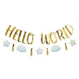 Set de guirlandes ""Hello World"", bleu