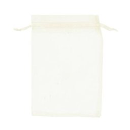 Sachets en organza, crème, 17 x 12,5 cm, 10 pièces