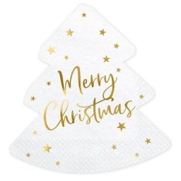 Serviettes en papier ""Merry Christmas"", 16 x 16 cm, 20 pièces