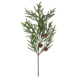 Branche de cyprès avec pommes de pin de cyprès, 42 cm