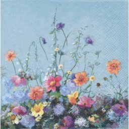 Serviettes en papier ""champ de fleurs"", 33 x 33 cm, 20 pièces