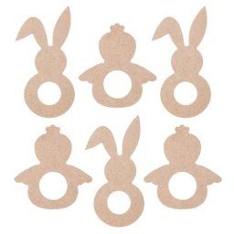 Figurines de Pâques en MDF, 6 pièces