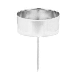 Supports de bougies, argenté, 4 cm Ø, 4 pièces