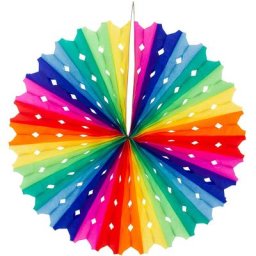 Rosace en papier, multicolore, 45 cm Ø