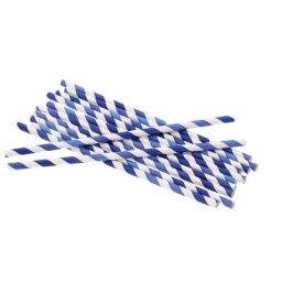 Pailles, bleu, 12 pièces