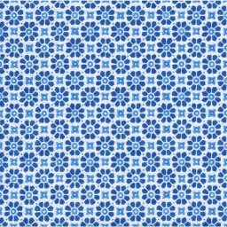 Serviettes en papier ""fleurs bleues"", 33 x 33 cm, 20 pièces