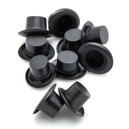 Mini hauts-de-forme en plastique, 3 cm Ø , 10 pièces