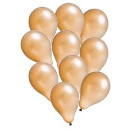 Ballons ""metallic"", doré, Ø 30 cm, 10 pièces
