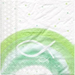Serviettes en papier ""arc-en-ciel/vert"", 33 x 33 cm, 20 pièces