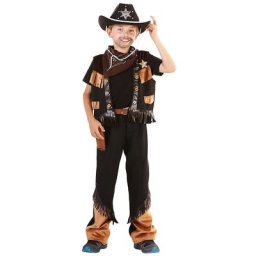 Déguisement cowboy pour enfants, marron/noir