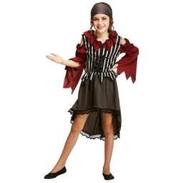 Déguisement Robe de pirate pour enfants, bordeaux/argenté