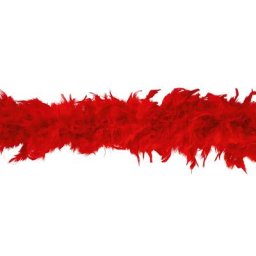 Boa de plumes, rouge, 90 g, 1,80 m