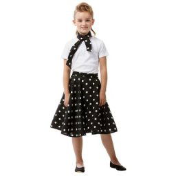 Jupe Rock'n'Roll pour enfants, noir/blanc