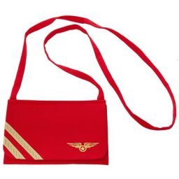 Sac à main ""hôtesse de l´air"", rouge
