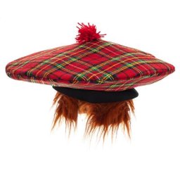 Béret géant ""écosse"" avec cheveux