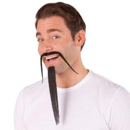 Set barbe ""samourai"", brun