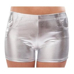 Mini-short lamé, argenté