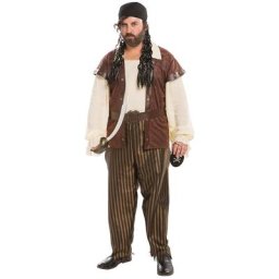 Costume de pirate ""Francis Drake"" pour hommes, marron/crème