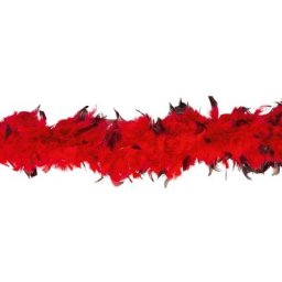 Boa de plumes ""duo"", rouge/noir, 90 g, 1,80 m