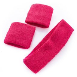 Set de bandeaux anti-sueur, rose vif