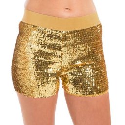Mini-short à paillettes, doré