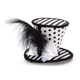 Mini haut-de-forme, noir/blanc