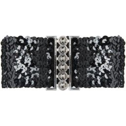 Ceinture à paillettes, noir