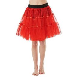 Jupe tulle, rouge, opaque