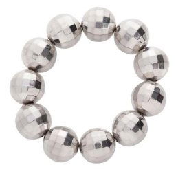 Bracelet ""boule disco"", argent
