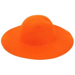Capeline en feutrine, orange