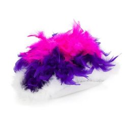 Chapeau de majorette avec plumes, fuchsia/violet