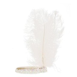 Bandeau à paillettes, crème