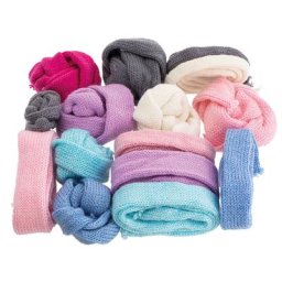Set de manchons en tricot ""tons pastel"", 14 x 50 cm