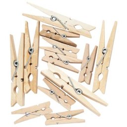 Pinces à linge en bois, 4 cm et 7 cm, 48 pièces