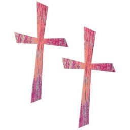Motifs en cire ""croix rose