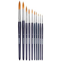 buttinette Pinceaux avec poils en nylon, rond