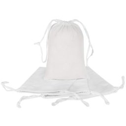 Sachets en coton, blanc, 4 pièces