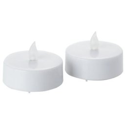 Bougies chauffe-plat maxi LED, avec minuterie, 6 cm Ø, 2 pièces