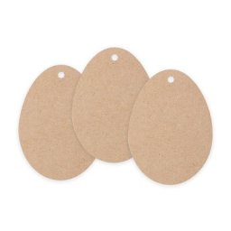 Œufs en MDF, 5,5 x 7,5 cm, 6 pièces