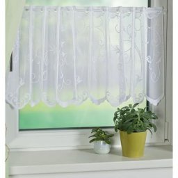 Brise-bise ""ramage - romantique"", blanc