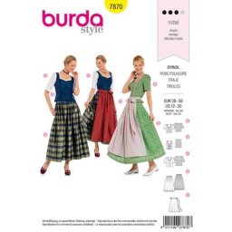 burda Patron 7870 ""Robe tyrolienne