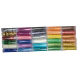 Paillettes, multicolore, 30 tubes