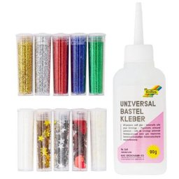 Folia Set de paillettes avec de la colle