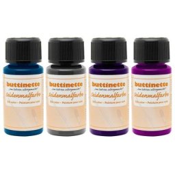 buttinette Set de peinture pour soie, 4x 50 ml