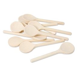 Mini cuillères en bois, 12 cm, 10 pièces