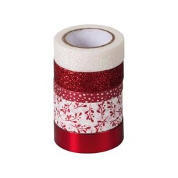 Rubans adhésifs Masking Tape, rouge, 5–18 mm, 23,5 m