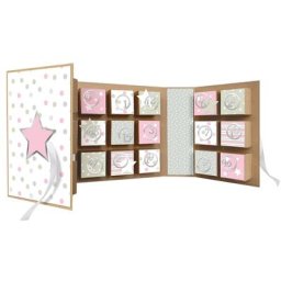 Ursus Calendrier de l'Avent ""étoiles"", rose