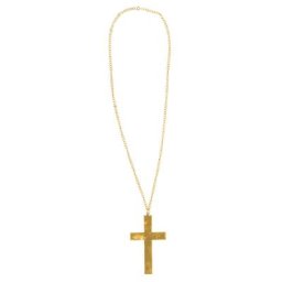 Collier ""croix"", doré